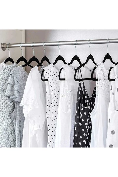 The Living Set of Elegant Velvet Hangers for Organizing Clothes_12 pieces