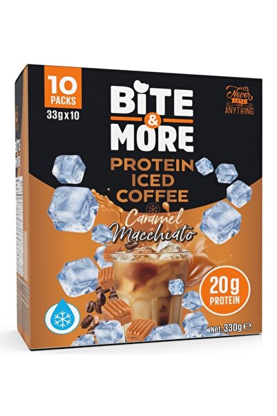 bite & more بايت اند مور - بروتين ايس كوفي - كاراميل ماكياتو - Protein Iced Coffee Caramel Macchiato 10x33g