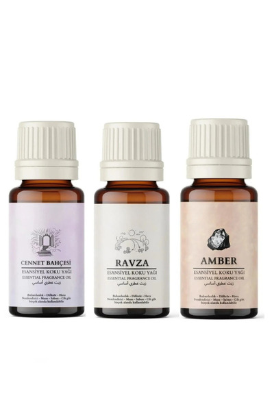 junibeliw 3lü Set Uçucu Oda Kokusu Difüzör Esansı Buhurdanlık Yağı Amber Cenn...