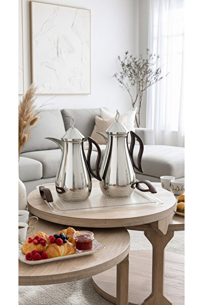 Generic Coffee and tea thermos set with an elegant and practical serving tray.