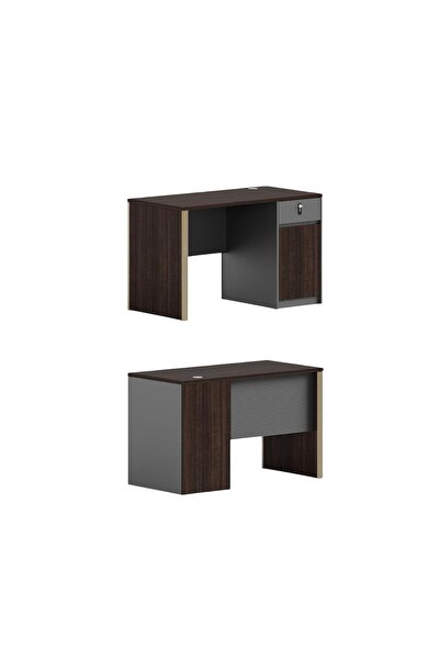 Al Saada Home Wooden Desk - Dark Brown - 140×60×75cm