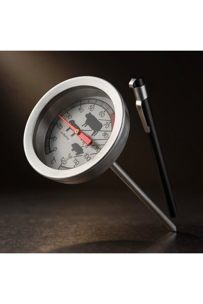 ISO TRADE Termometru analogic de carne cu sondă de 13 cm – măsurători precise pentru grătar si afumare