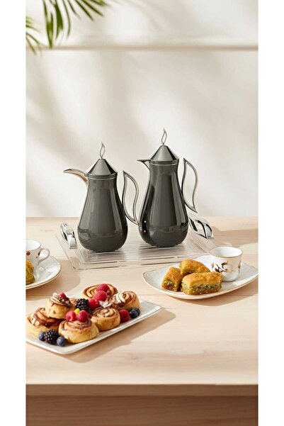 Generic Coffee and tea thermos set with an elegant and practical serving tray.