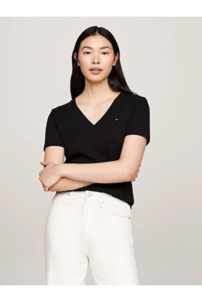 Tommy Hilfiger V Yaka Slim Tişört