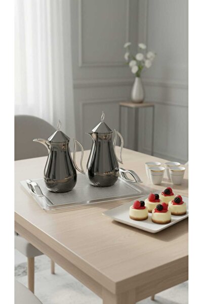 Generic Coffee and tea thermos set with an elegant and practical serving tray.