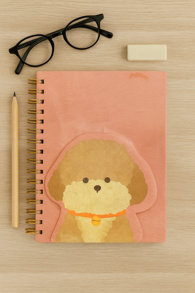 Bam Spiral Planner Notebook with Dog Design