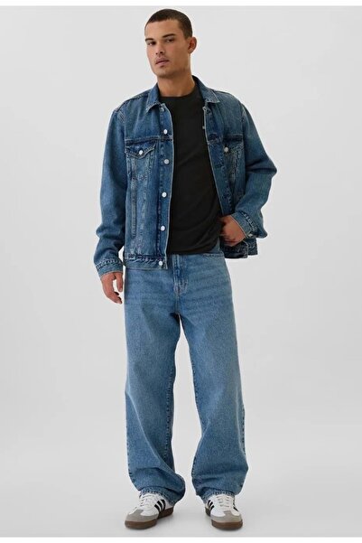 GAP Ανδρικό μαλακό μπλουζάκι με μαύρο λογότυπο καθημερινής χρήσης