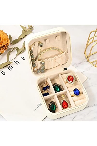 Piraye Shop Cutie de bijuterii dreptunghiulară pentru inele, cercei, colier, ...