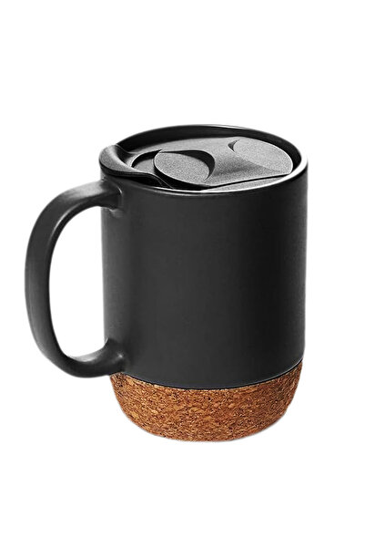 ALLMUG Seramik Kupa 300 ml : Mantar Tabanlı Şıklık ve Doğal Dokunuş!