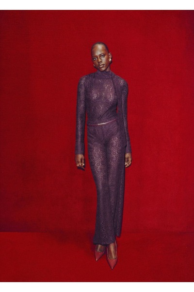 MANGO Woman Dantel fularlı gömlek