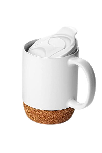 ALLMUG Seramik Kupa 300 ml : Mantar Tabanlı Şıklık ve Doğal Dokunuş!