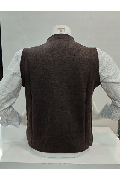 ALGE Men's Knitwear Vest - Steel Knit with Guncuoglu, Pockets and Buttons