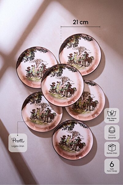 Perotti Old English the Farmers 6-Person Cake Set 21 cm