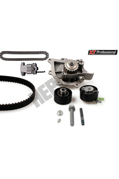 HEPU Водна помпа + ангренажен ремък Комплект Citroen C-Crosser/C5 2/C5 3 Fiat...