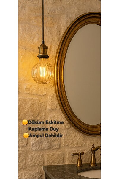 Bozyaka Aydınlatma Point Dekoratif Ithal Duy Kılıflı Tekli Sarkıt Avize Moder...