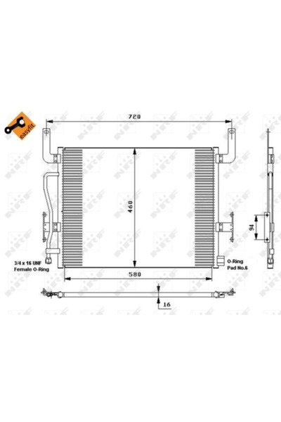 NRF Condensator Climatizare Renault Trucks Kerax/Premium