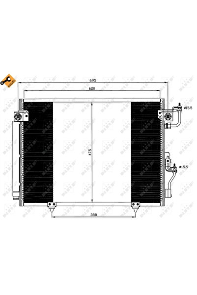NRF Condensator Climatizare Mitsubishi Pajero 2/Pajero 3