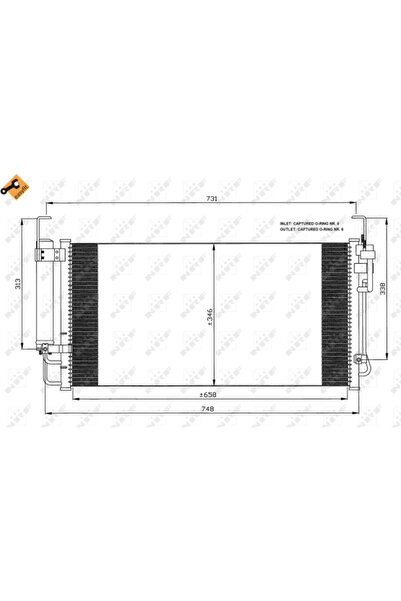 NRF Condensator Climatizare Hyundai Highway Van/Trajet