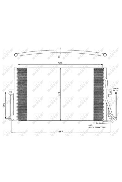 NRF Condensator Climatizare Opel Vectra B Vauxhall Vectra