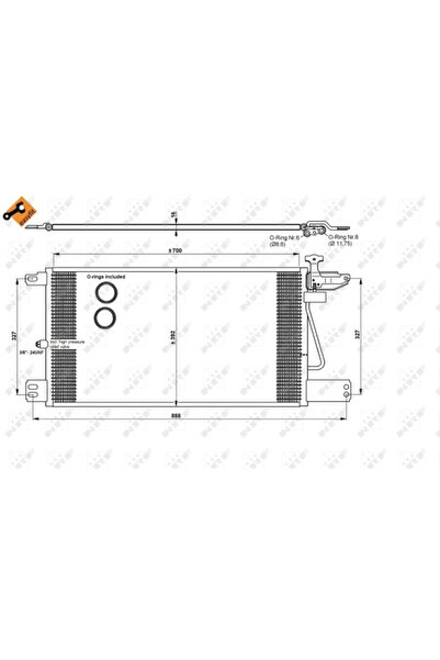 E-KRAFT Condensator Climatizare Scania G 1/P 1/R 1