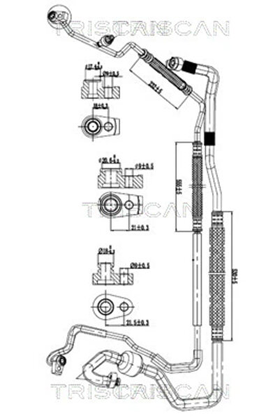 TRISCAN Conducta Presiune Variabila Aer Conditionat Ford Transit Custom V362 ...