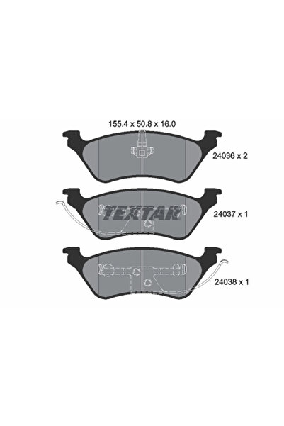 TEXTAR Set Placute Frana Frana Disc Chrysler Ram Van Van/Voyager / Grand Voya...