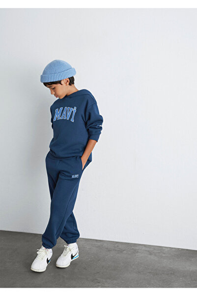 Mavi Logo Baskılı Lacivert Erkek Çocuk Eşofman Altı M6010000-70720