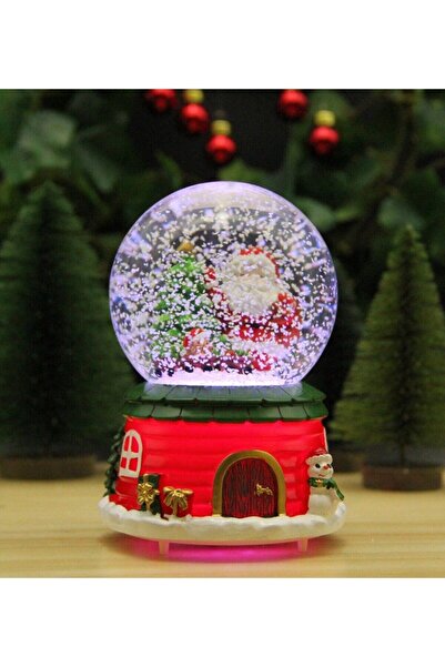 HEDİYEBİZİZ Yılbaşı Kar Küresi Noel Işıklı ve Müzikli Christmas Noel Babalı v...