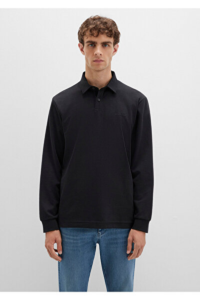 Mavi Button Detailed Black Polo T-Shirt Regular Fit / Regular Cut 0613043-900