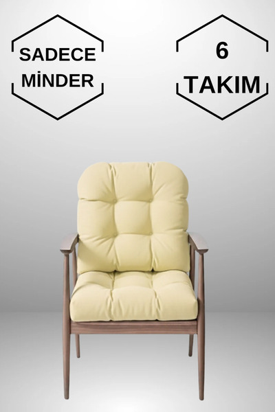 MoMMe Pernă pentru scaun 45x45 CM pentru șezut și spătar (6 SETURI) CULOARE BEJ