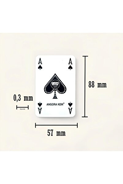 MSMETICARET Plastik Kutulu Iskambil Oyun Kağıdı Çift Deste Angora Kem - Plastic Playing Cards And Box
