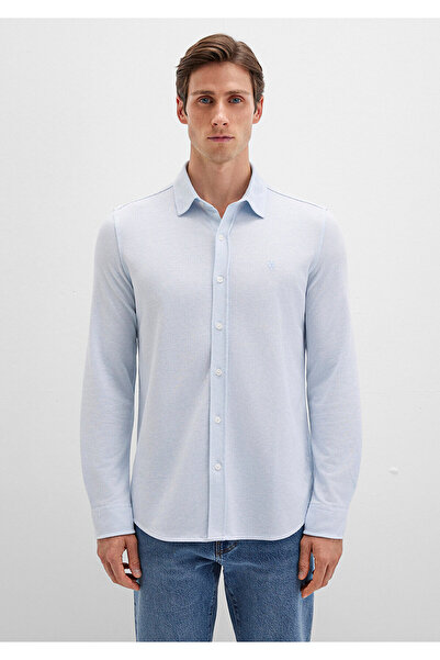 Mavi Dokulu Gömlek Slim Fit / Dar Kesim 0211664-90900