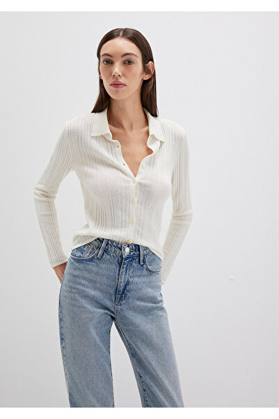 Mavi Wool Blend Ecru Knitwear Polo 1710838-80194