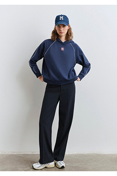 Mavi Çizgili Lacivert Pantolon 1011028-91007