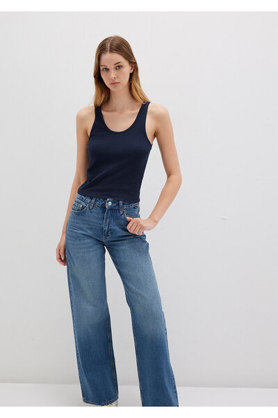 Mavi Navy Blue Tank Top Fitted / Body-Hugging Cut 1613566-82318