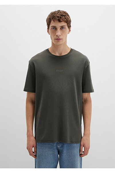 Mavi Logo Haki Basic Interlock T-Shirt Loose Fit / Relaxed Fit 0613102-71553