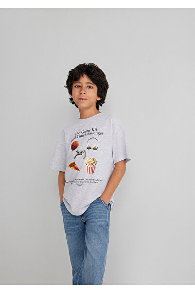 Mavi Fun Time Light Gray Boy's T-Shirt M6610359-88467