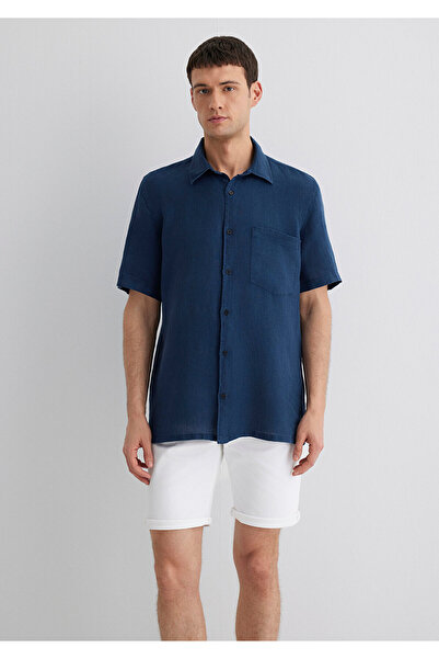 Mavi Navy Blue Linen Shirt Regular Fit / Regular Cut 0211473-82183