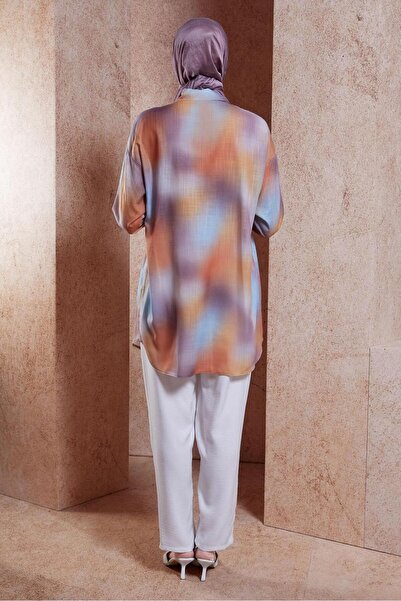 Alvina Linen Textured Broched Tunic 44627