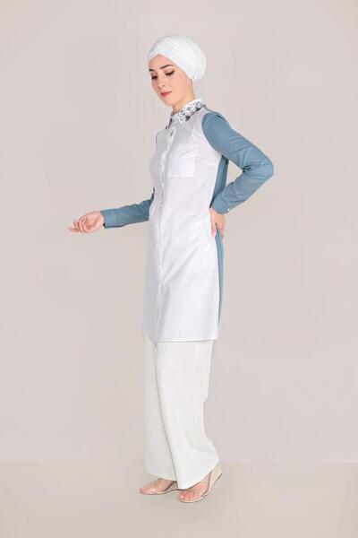 Alvina Cotton Embroidered Collar Tunic 40596