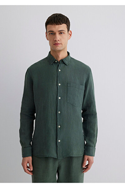 Mavi Green Linen Shirt Regular Fit / Regular Cut 0211472-71598