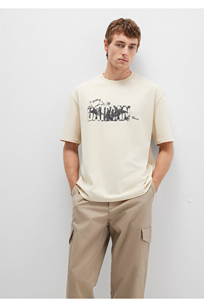 Mavi Batman Printed Beige T-Shirt Relaxed Fit / Comfortable Cut 0612919-70065