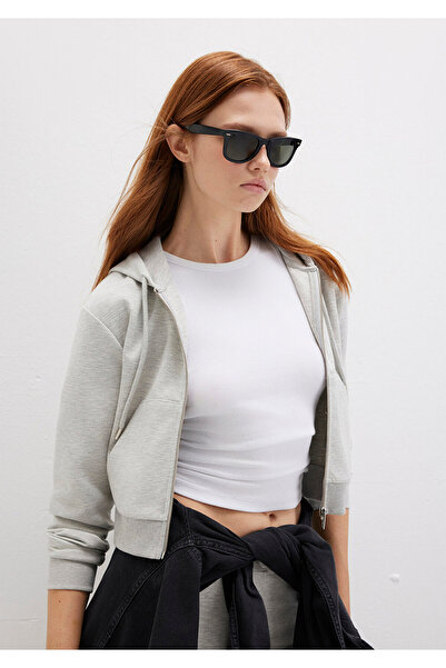 Mavi Hooded Gray Interlock Sweatshirt 1S10424-88467