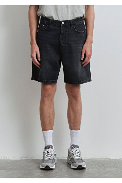 Mavi Houston Street Anthrazitfarbene Denim-Jeansshorts 0410672-89813