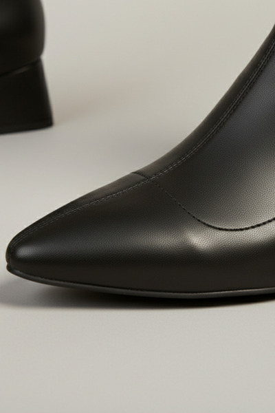 Brielfy Cizme de damă Lumiere Stretch cu toc de 5 cm, cu vârf ascuțit și fermoar