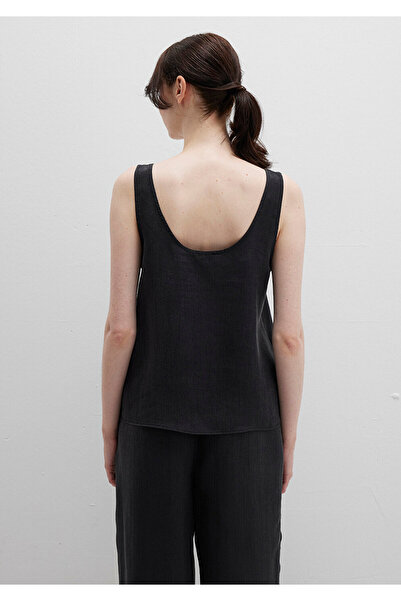 Mavi Anthrazitfarbene Lyocell-Bluse 1211166-70087