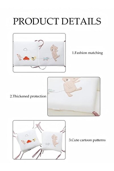Generic 6pcs High-Quality Pure Cotton Baby Crib Cushion, Baby Crib Crash Pad, Used As a Sleep Protection Pad