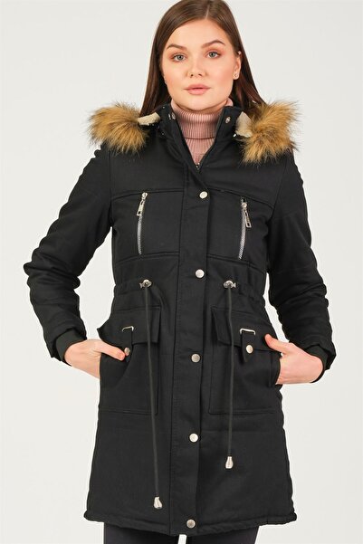 Dewberry Z6711 Cremona Coat-Black