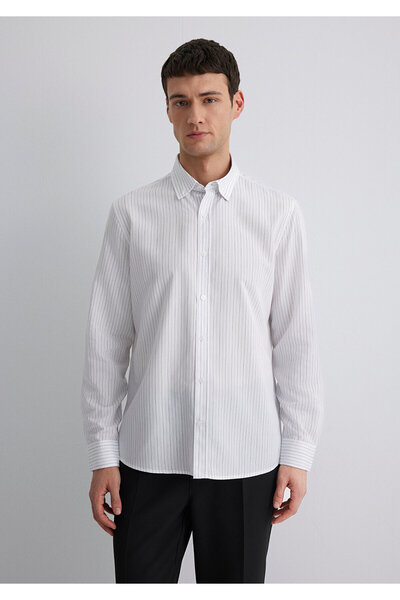 Mavi Смугаста біла сорочка Regular Fit / Нормальний крій 0211566-70096