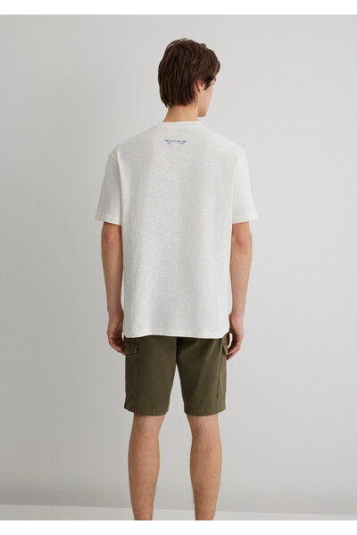 Mavi Τυπωμένο μπλουζάκι εκρού Loose Fit / Loose Comfortable Cut 0612623-70057